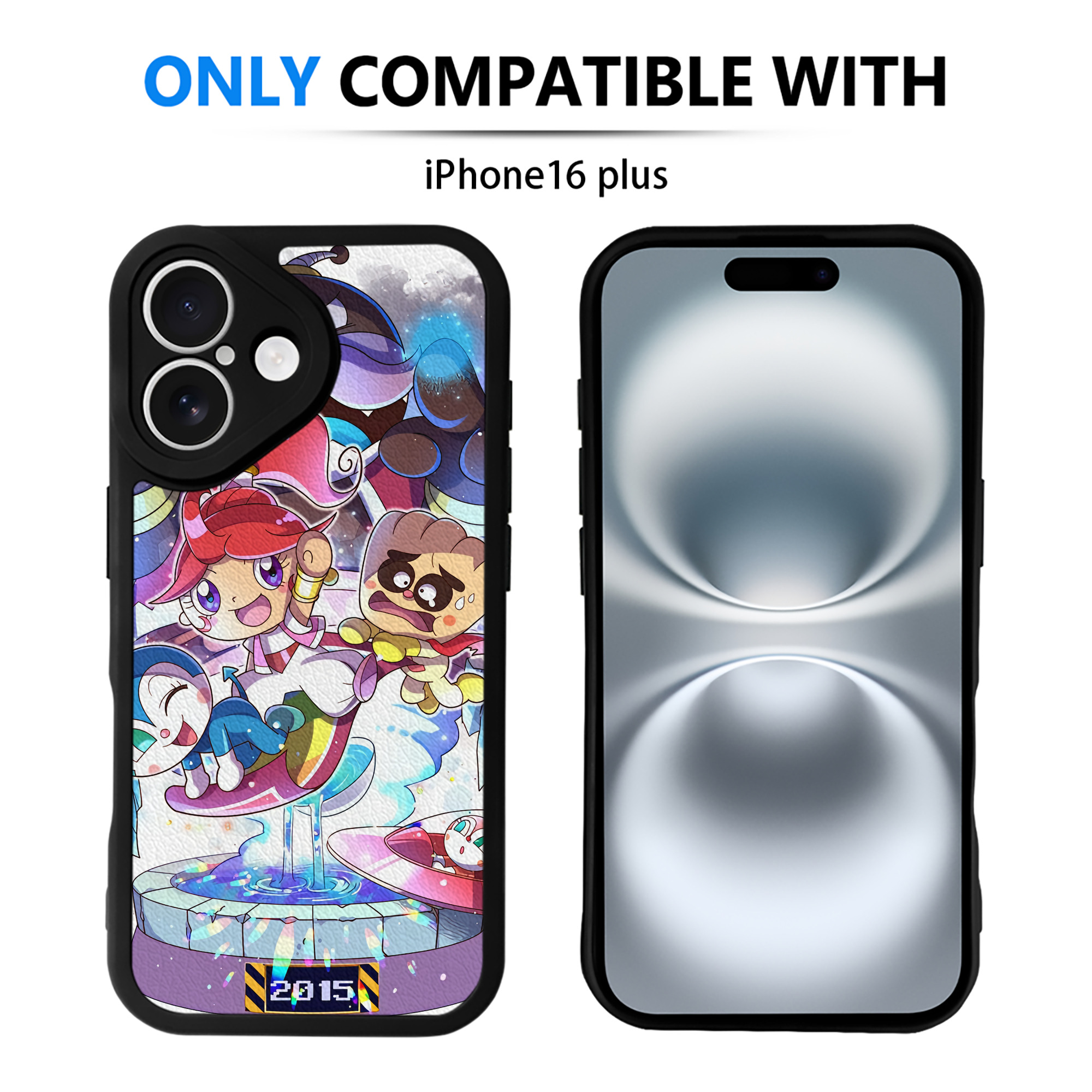 （画像用） アンパンマン Anpanman 【iPhone 16シリーズ対応】シリコンスマホケース（レザー調） 材質：シリコン